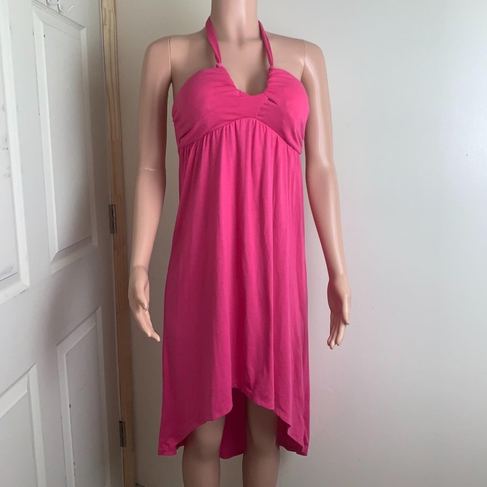 🥰Fuschia Women Halter Top Dress Size S/M